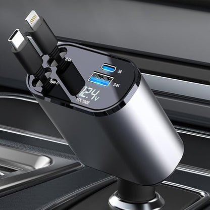 4-in-1 Retractable Car Charger