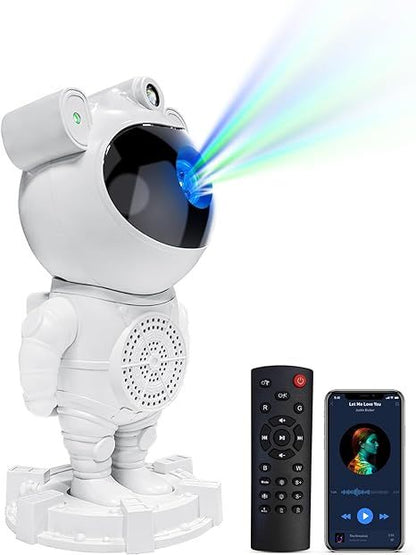 3D Astronaut Galaxy Projector – Starry Sky Night Light with Remote, Timer & Adjustable Nebula | Perfect Room Ambience Lamp
