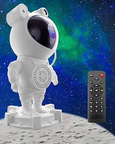 3D Astronaut Galaxy Projector – Starry Sky Night Light with Remote, Timer & Adjustable Nebula | Perfect Room Ambience Lamp