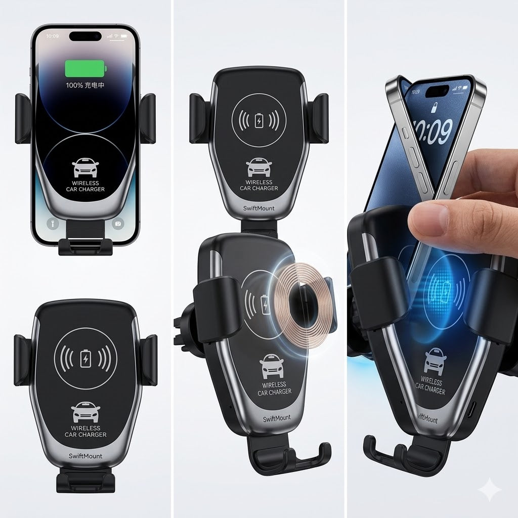 Auto Clamping Wireless Car Charger