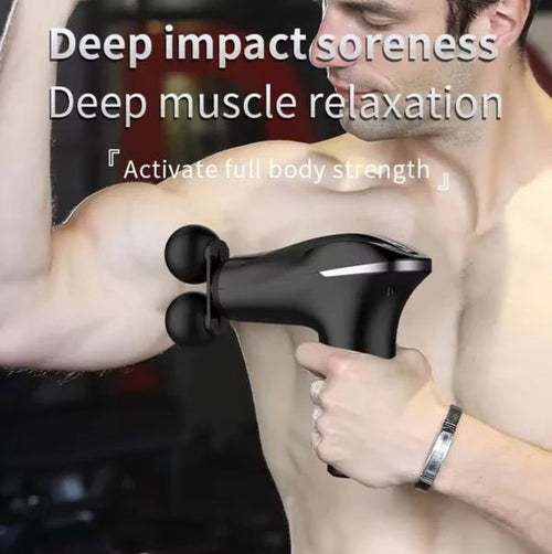 Professional Dual-Head Massage Gun – Deep Tissue Muscle Recovery, Pain Relief & Relaxation Device for Athletes & Home Use