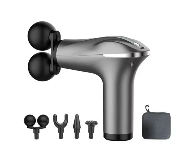 Professional Dual-Head Massage Gun – Deep Tissue Muscle Recovery, Pain Relief & Relaxation Device for Athletes & Home Use