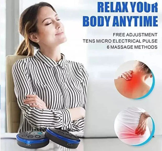 Mini Electric Neck Massager with Heat – 5D Shiatsu Deep Tissue Kneading for Shoulder Pain Relief, Hands-Free Wearable Design for Home Office Use