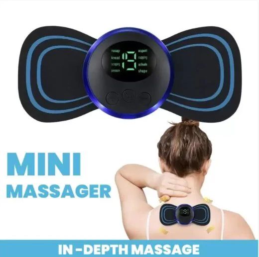 Mini Electric Neck Massager with Heat – 5D Shiatsu Deep Tissue Kneading for Shoulder Pain Relief, Hands-Free Wearable Design for Home Office Use