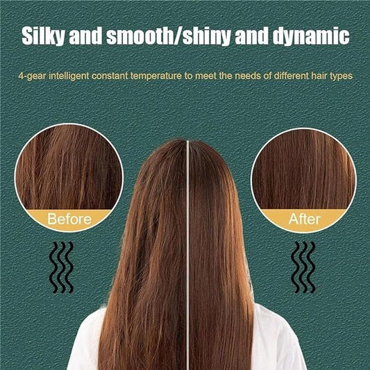 Professional Ionic Hair Straightening Comb – Fast Heat, Anti-Scald & Adjustable Temperature | Salon-Style Hair at Home