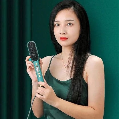 Professional Ionic Hair Straightening Comb – Fast Heat, Anti-Scald & Adjustable Temperature | Salon-Style Hair at Home