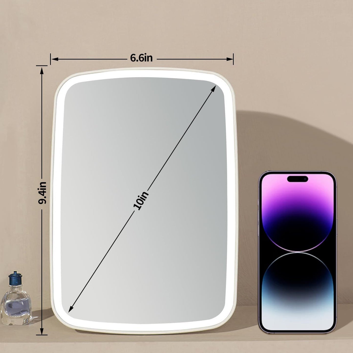 Touch Screen LED Makeup Mirror – 3 Lighting Modes, Adjustable Brightness & 360° Rotation | Vanity Mirror UAE