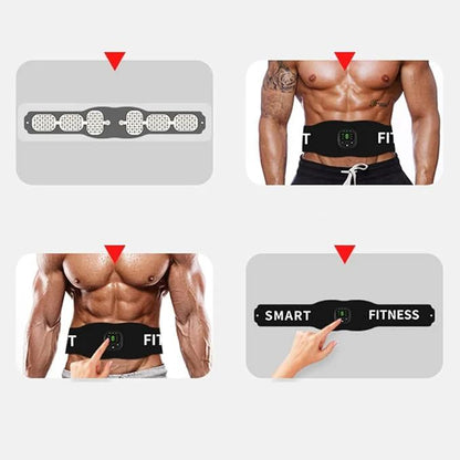 Sweat Slim Waist Trainer Belt – Weight Loss Abdomen Fitness Belt for Men & Women | Fat Burn, Tummy Control & Back Support (Black)